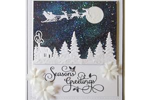 U-horizon Crafting Template, DIY Metal Embossing Stencil Mold for Album Paper Card Art, 12.6 x 10.1 cm, Carbon Steel