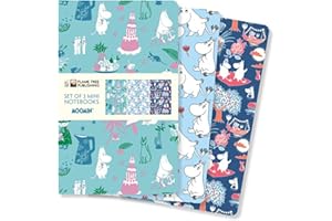 Moomin Classics Set of 3 Mini Notebooks: Unser beliebten Mini-Notizbücher im 3er-Pack mit flexiblen, künstlerisch gestalteten Einbänden mit jeweils unterschiedlichen Motiven des Künstlers