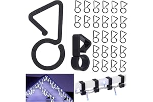 Vikdio 120 Pcs Black Gutter Hooks for Outdoor Christmas Lights, Gutter Clips for Fixing Christmas Icicle Lights on Wedding Halloween Outdoor Xmas Decoration Party Garden Tree Window