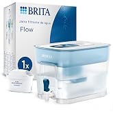 BRITA Flow XXL filter tank (8.2 l) incl. 1x MAXTRA PRO All-in-1 cartridge: Refrigerator adaptable dispenser for families and