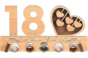 Dreafly 18. Geburtstag Geldgeschenk Holz, Geldgeschenk, Holz Schild Gästebuch, Geldgeschenke zum 18 Geburtstag, 18 Eburtstage und Jubiläen, Geschenke für Freunde Freundin Familie Mädchen Junge