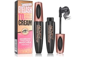 SEFUDUN Wimperntusche 4D, Wimpernverlängerung, wasserdicht, schwarz, Volumen und Länge, Wimpernverlängerungen, fleckenresistent