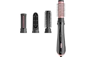 BaByliss Brosse soufflante Perfect Finish - 3 accessoires pour lisser, créer du volume et mettre en forme - 2 réglages de chaleur +Bouton Air Froid - Technologie ionique anti- frisottis - AS126E