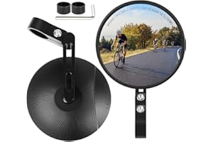 SOSISUL CNC Motorrad Spiegel, E24 Geprüft, 360° Drehbar, 2 Stück Runde Lenkerendenspiegel, Supermoto Spiegel Kompatibel mit Meisten Motorrädern, ATV, MT07, Z750, CB125R, Z900, Scooter, Roller