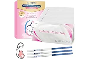 DIVIDERMY 50 Pezzi Test Ovulazione, Test di Ovulazione, Sensibilità Ottimale,Test Fertilità Donna, Sensibilità Ottimale da 25 miu/ml, Monitoraggio Attendibile del Ciclo, Risultato Affidabile e Rapido