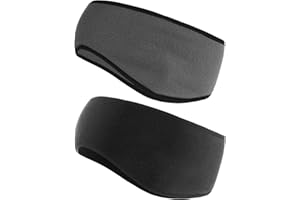 Grevosea 2 Stück Stirnband Herren Winter Lauf Stirnband Ohrenwärmer Ohrenschützer Winter Sport Stirnband für Damen und Herren Jogging Laufen Wandern Fahrrad