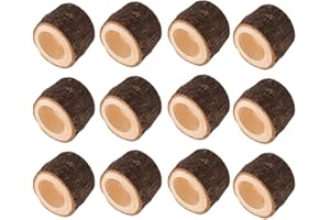 Yikko Portacandele in legno personalizzato, per centrotavola per matrimoni, feste di Natale, San Valentino, decorazione per la casa, 12 pezzi (2,36 x 1,65 cm)