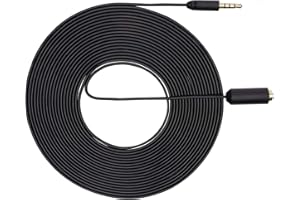 Movo PM10EC6 20-foot (6m) TRRS Female 3.5mm to TRRS Male 3.5mm Microphone Extension Cable for Smartphones