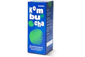 Guetella Brewing Kombucha Culture Starter Liquid – Base di tè fermentato – Prepara la tua bevanda frizzante al kombucha – Vegana – Riutilizzabile per più lotti