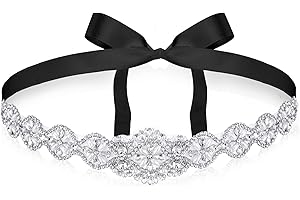 Geosar Cinturón de Novia Boda Brillante Faja de Diamantes de Imitación