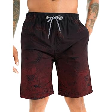 Luckily&Day Short De Bain Homme Dollar Sign Money | Short Plage Séchage Rapide Imprimé Dollar | Maillot De Bain Vacances Été Sportif Tendance