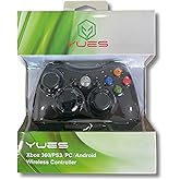 لوحة ألعاب لاسلكية متوافقة مع Xbox 360 من YUES | متوافقة مع أجهزة الكمبيوتر الشخصية وPS3 وAndroid | ذراع ألعاب لاسلكية تهتز