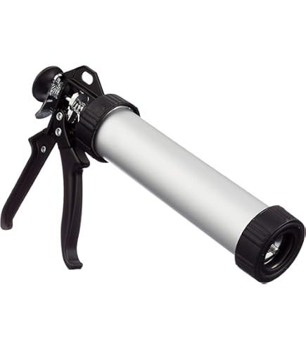 Pistola Per Sigillanti E Grasso In Alluminio - Corpo Da 300 Ml Con Tubo Girevole, Manico Ergonomico, Adattatore Per Cartuccia