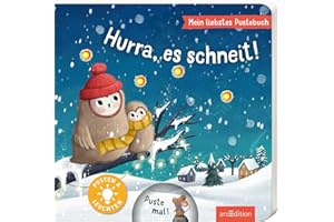 Mein liebstes Pustebuch – Hurra, es schneit!: Pusten & leuchten | Hochwertiges Pappbilderbuch mit Pustefunktion und Licht für Kinder ab 18 Monaten