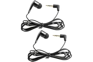 Fllyvly Auricular Mono de un Solo Lado In-Ear, Conector de 3,5 mm, Compatible con Android, iPhone, MP3, Laptops, para Deportes y Uso Diario,Auriculares para intérpretes de guías turísticos (2PCS)