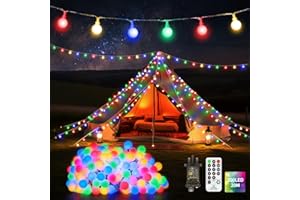 JXLEDAYY 20M 200 LED Christmas Lights Outdoor Fairy Lights Plug in Globe String Lights Waterproof with Remote Timer 8 Modes for Outside Garden Tree Party Indoor Bedroom Decorations Multicolored