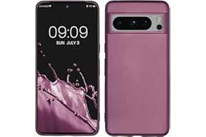 kwmobile Funda para Google Pixel 8 Pro Carcasa - Case TPU y Silicona Ultrafino - Antigolpes con Bordes elevados - Apto Carga inalámbrica - Lavanda Metalizado