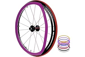 JKLAND Rollstuhl-Schiebefelgen-Abdeckungen, Hinterrad-Sport-Rollstuhl-Abdeckung, Silikon-Handschub-Abdeckung, verbessert den Grip und die Traktion (Color : C, Größe : 24 inches)