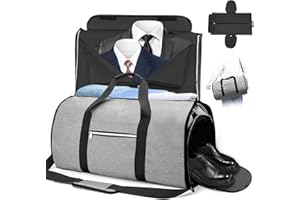 Aofesel Clothes Bag, Travel Bag, Foldable, Unisex 2-in-1 Suit Bag, Travel Bag, Waterproof Foldy Bag, Travel Bag, Clothes Bags, Travel Bag, Hand Luggage with Shoulder Strap Storage