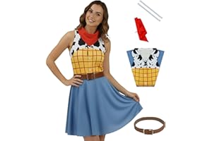 AYYOHON Western Cowboy Costume For Women Cowgirl Dress Adult Retro Skirt Halloween Fancy Dress