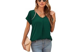 Yommay Summer Blouses for Women Elegant Casual Ladies Shorts Sleeve Chiffon Blouses Ladies Tops T-Shirts…