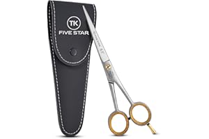 TK FIVE STAR SOLINGEN Five Star Solingen Barber Cut Forbici professionali da parrucchiere da 6,5 pollici con micro dentatura antiruggine