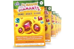 Générique X6 Faux Tickets à Gratter, Faux Gain de 5 000€ - Prank - Secret Santa, Noel, Anniversaire, EVG, EVJF, Cadeau