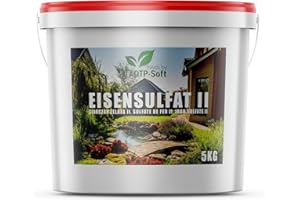 DTP-SOFT Eisensulfat II Heptahydrat Eisendünger Antimoos Grasdünger gegen Schnecken im Eimer (5kg)