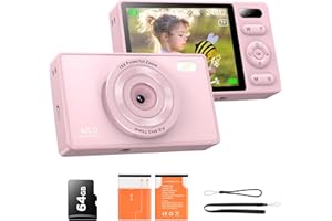 PEEIPM 48MP Digitalkamera Kinder Fotokamera: 64GB Anti-Shake Kinderkamera Foto Vlogging Fotoapparat für YouTube 16X Digital Zoom Appareil Foto Serienaufnahme Selfie Kompaktkamera für Fotografie