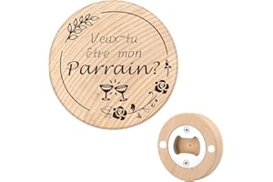 OZOSHINE Annonce Parrain Demande Cadeau Parrain Cadeau Fete Des Peres Anniversaire Idee Cadeaux Homme Original Du Filleul Filleule Decapsuleur Bois Noël Naissance Baptême Grossesse Ouvre-Bouteilles