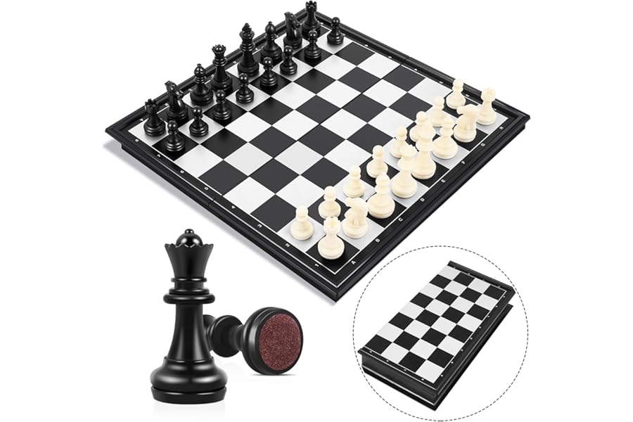 Peradix Chess Board Set Game -Travel Magnetic Chess Piece Set with Chess Folding/Portable Storage Board-Traditional Strategy Game for Kids/Children/Adults