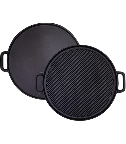 Korean BBQ Grill Pan - 36cm Non-Stick Circular Frying Pan For Tortillas, Pizza & Outdoor Cooking On Gas Stove