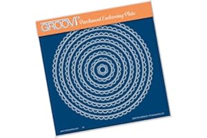 CLARITYSTAMP Nested Scallop Circles - A5 Square Groovi Plate