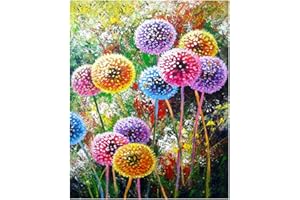 DCIDBEI 40x50CM DIY Cuadrado Pintura Diamante 5D Flores DIY Diamond Painting Diente de León Cuadros Diamante Pintura Por Números Grandes Lienzo Rhinestone para Puntada Punto de Cruz