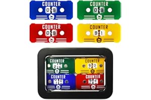 FIGURESLAB 4Pcs MTG Life Counter with Metal Box, Health Tracker Life Counter for MTG Magic Card Games Accessories Tabletop RPG D&D CCG TCG Board Games