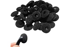 NYXSEAT 40 spugne di ricambio per cuffie, cuscinetti auricolari, punte in spugna di ricambio, cuscinetti in schiuma per cuffie da 18 mm (nero)