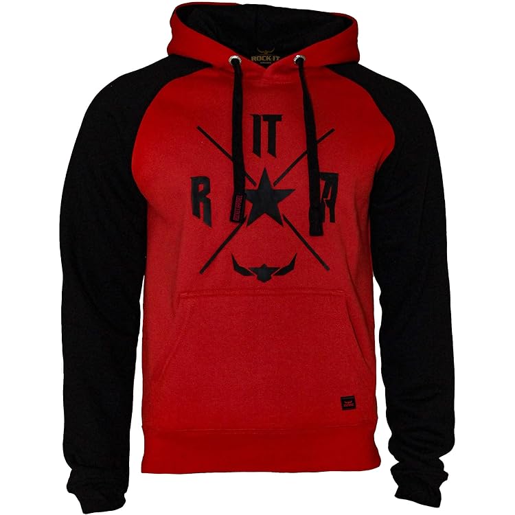ROCK-IT Apparel I Heren premium Hoodie I Urban Streetstyle Hoodie met Kap I hoogwaardige afwerking I [Maten S-5XL] I Hoody met fleece binnenkant I Rood XXL