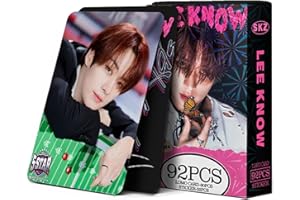 MUSOLAREE 92PCS Stray Kids Photocards Stray Kids Membre Cards Nouvel Album 60 SK Cartes 32 Autocollants Cadeau Set Mini Poster pour Fans Cadeau (Lee Know)