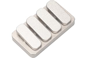 VANANA Metal Haptic Fidget Slider ADHD Clicker Adult Fidget Toys Relieve Anxiety Stress Age 15+ (Style 1- 4 Keys, Silver)