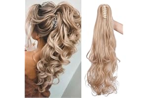 SEGO Extension Coda Capelli Clip Pinza Ricci Mossi 60cm # Biondo mix Biondo Chiarissimo - Posticci per Donna Ponytail Natural Hair di Nuova Tecnologia 150g Fascia Unica