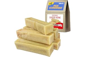 YAKDOG - Bâtonnets Fromage pour Chien - Friandises à Mâcher Longue Durée - 100% Naturel - Traditionnelle Himalaya - Fabriqué en Belgique - Taille XL - Grand Format (Lot de 6)