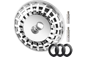 HZPZPP 80mm Kitchen Sink Drainer Plug | Sink Strainer | Stainless Steel Kitchen Plug for Sink Bathroom Food Hair Catcher Filter Stopper - Prevent Clogs, Bad Smells, 1 Pack