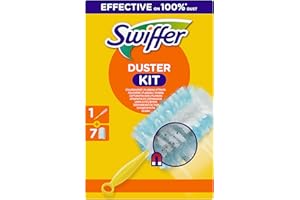 ‎SWIFFER Swiffer Staubmagnet Starter-Set (1 Griff + 7 Nachfülltücher) Fängt Und Schließt 3-mal Mehr Staub Und Haare Ein Als Herkömmliche Staubwedel