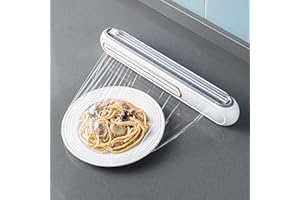 Accmuzzy Frischhaltefolienspender,Frischhaltefolie Schneider mit Schiebe Cutter, Frischhaltefolie Schneider für Küche, Folienschneider Küche (weiß)