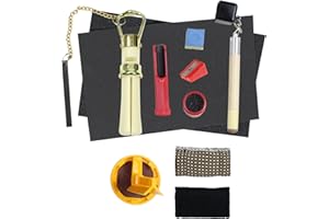 Kit de réparation de queue de billard - 10 embouts - Outil de ponçage - 2 gants de billard - Main gauche et droite