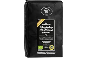 ‎PAULSEN TEE PURE TEA Bio Darjeeling First Flush FTGFOP1 "Ernte 2021", 1000g (48,95 Euro/kg), Paulsen Tee schwarzer Tee rückstandskontrolliert & zertifiziert