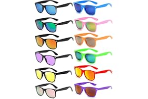 Eyegla 12 Stücke Bunte Neon Party Sonnenbrillen Set Vintage Coole Lustige Party Brillen Für Damen Herren