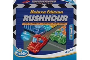 ThinkFun - Rush Hour Deluxe - Jeu de Logique Embouteillage - 120 Défis 5 Niveaux - 1 Joueur et Plus dès 8 Ans - Ravensburger - 76617 - (Multilingue – Français Inclus)