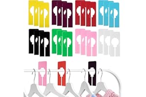 YqsIbth Wardrobe Dividers, 24Pcs Wardrobe Partition Board 8 Colors, Closet Rack Dividers Clothes Hanger Divider Rectangular Clothing Rack Size Dividers for Sorting Clothes Size