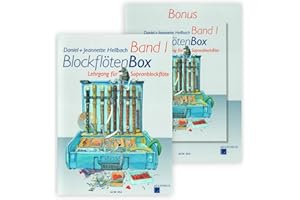 VERLAG ACANTHUS MUSIC Acanthus Music BlockflötenBox Box Band 1 mit 2 CDs – Sopranblockflötenkurs für Kinder von Daniel Hellbach – mit herzförmiger Notenklammer